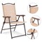 Costway Set of 2 Patio Folding Sling Back Chairs Camping Deck Garden Beach Yellow